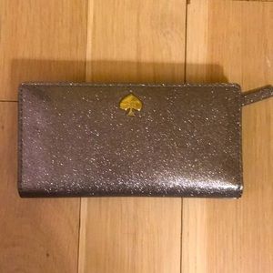 Kate Spade Champagne Glitter Wallet